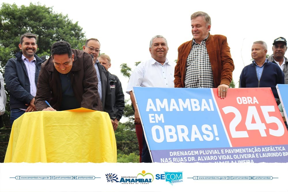 Maior projeto de drenagem e asfalto na história da vila Limeira foi lançado nesta sexta pela Prefeitura de Amambai