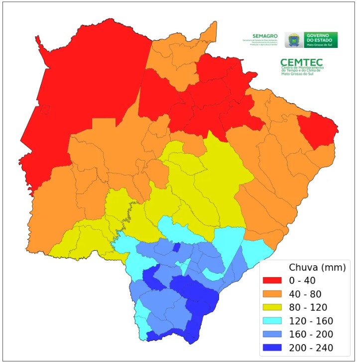 Chuvas ficaram acima da média histórica em boa parte do Estado nestes primeiros 15 dias de abril