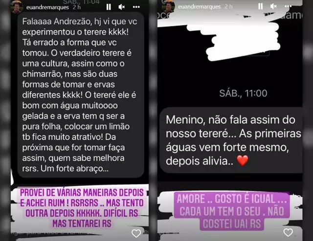 Global se defende após revolta por cuspir tereré: "Não gostei e ponto!"