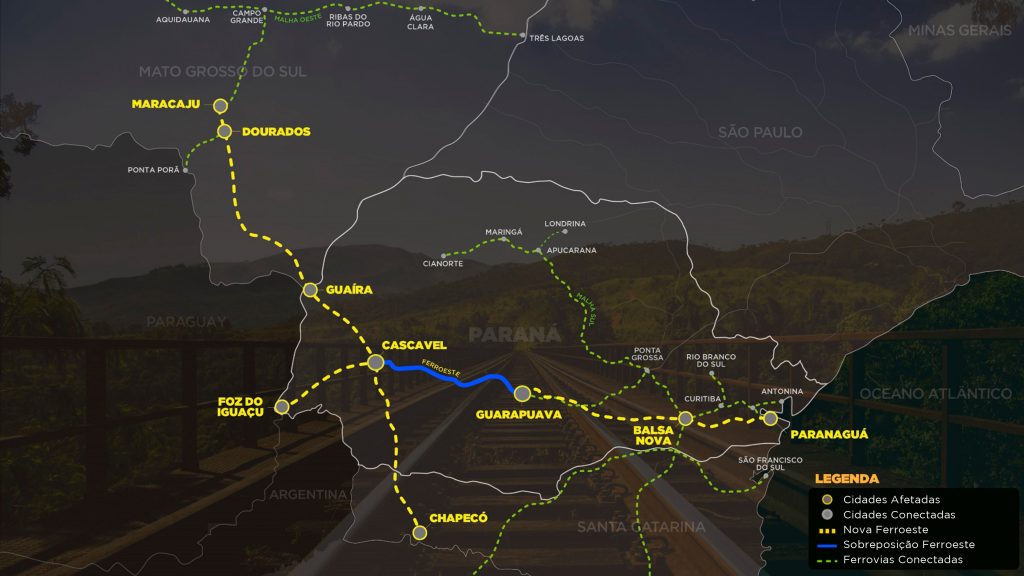 Conheça os detalhes do edital da Nova Ferroeste que vai ligar Maracaju até Paranaguá