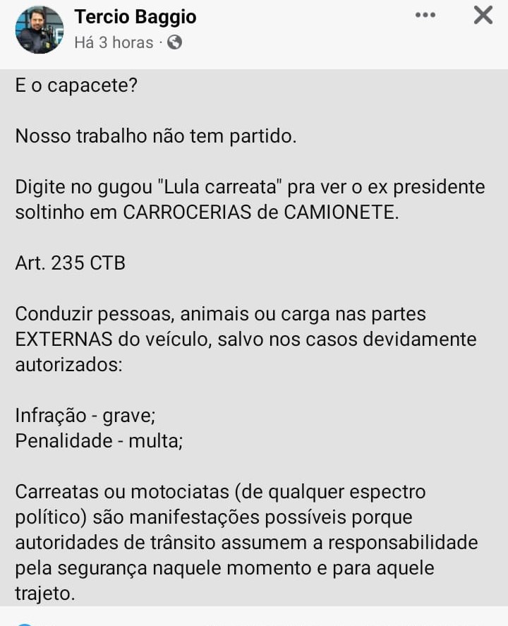 Sem a mesma sorte de Bolsonaro, 205 tiveram CNH suspensa por pilotar moto sem capacete