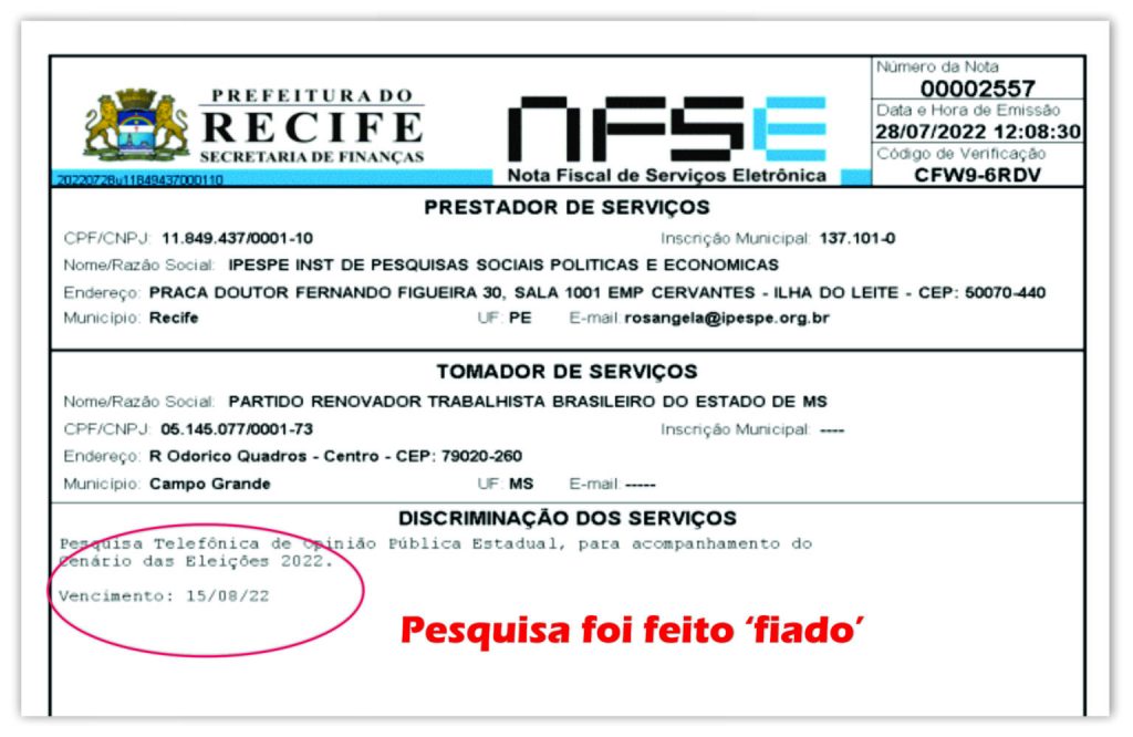 Justiça suspendeu a divulgação da pesquisa encomendada pelo PRTB, partido do Capitão Contar