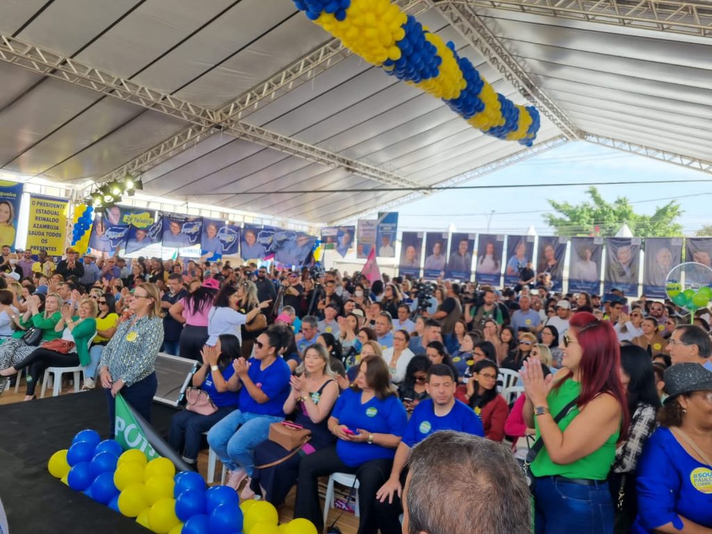 Neco Pagliosa, prefeito de Caracol, prestigia convenção de Eduardo Riedel na capital sul-mato-grossense