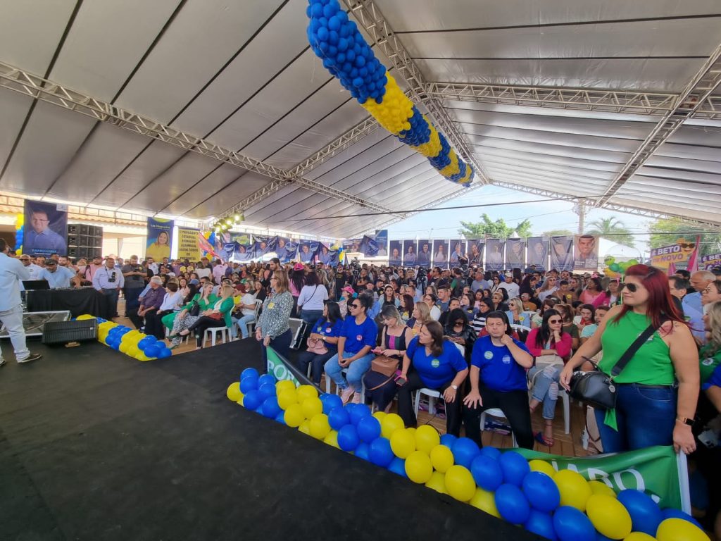 Neco Pagliosa, prefeito de Caracol, prestigia convenção de Eduardo Riedel na capital sul-mato-grossense