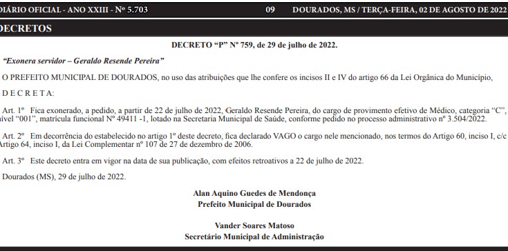 Ex-secretário de Saúde pede demissão fora do prazo e pode ser excluído da eleição de deputado