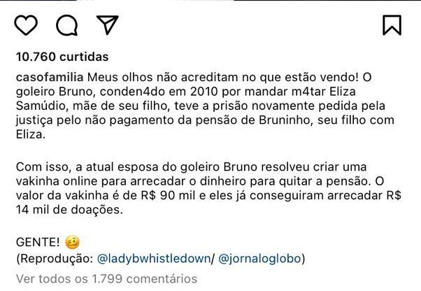 Após criar vaquinha, ex-goleiro já arrecadou R$ 17 mil para pagar pensão