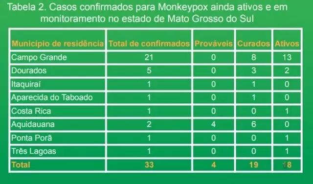 MS confirma 7 casos da Monkeypox de uma só vez e coloca 2 crianças em observação