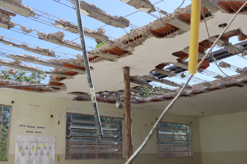 Prefeito Neco Pagliosa visita obras de reconstrução da Escola Estadual Dr. Rubens de Castro Pinto