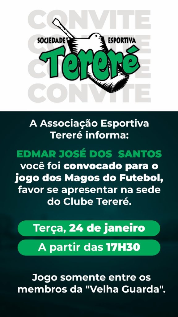 Clube Tereré realiza Jogo dos Magos com sócios-fundadores veteranos nesta terça-feira