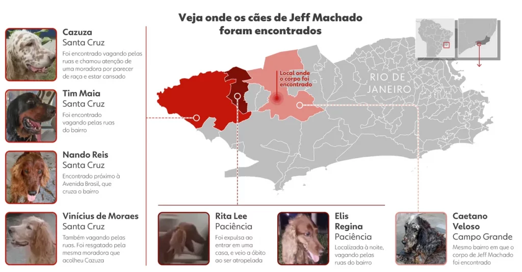 Entenda como cães de Jeff Machado foram fundamentais para a localização do corpo do ator