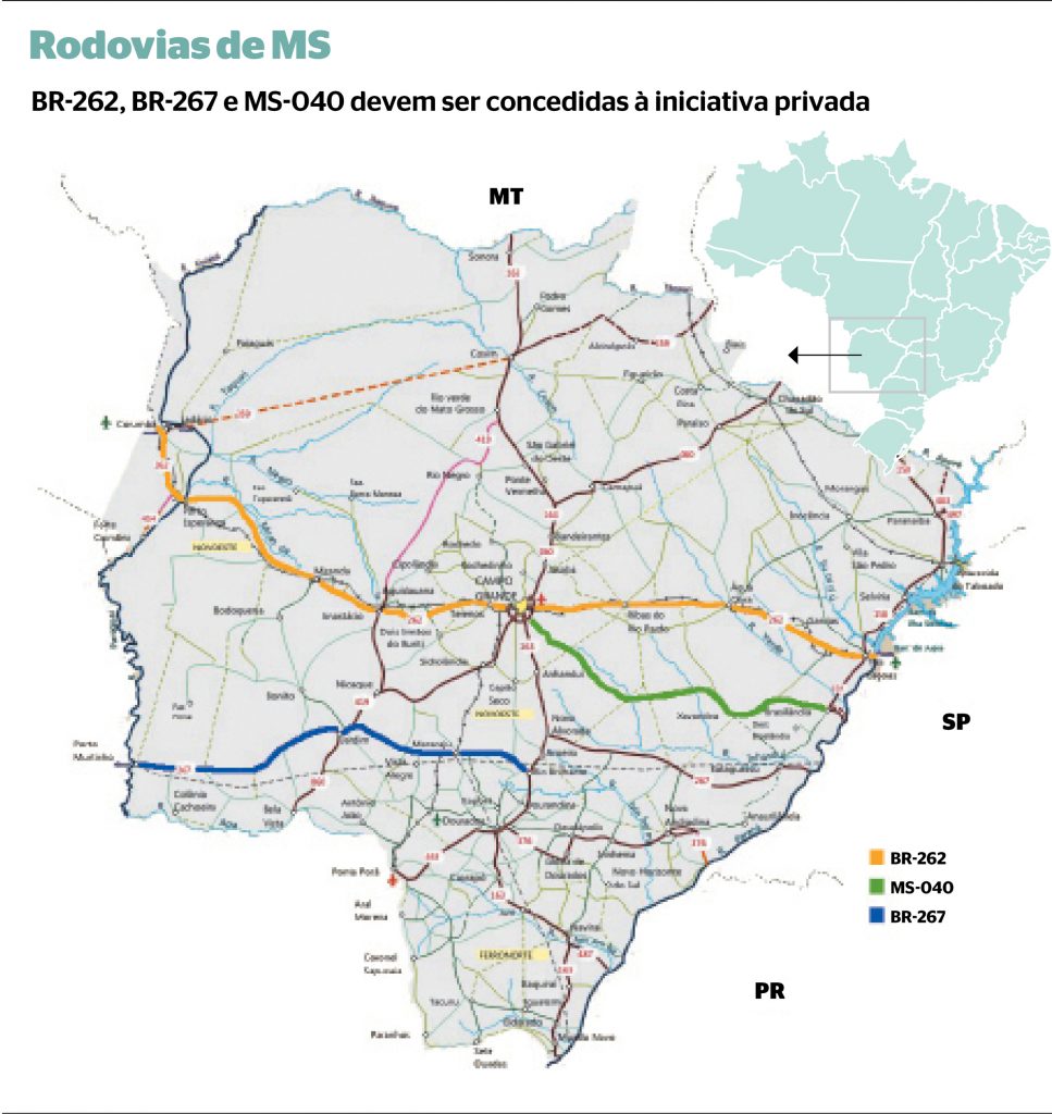 MS pode ter pedágio em mais três rodovias que ligam o Estado a São Paulo