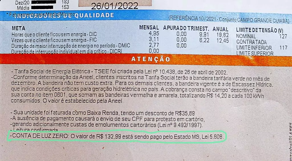 Mesmo com reajuste autorizado pela Aneel, Governo de MS vai pagar conta de energia de 152 mil consumidores Mesmo com reajuste autorizado pela Aneel, Governo de MS vai pagar conta de energia de 152 mil consumidores