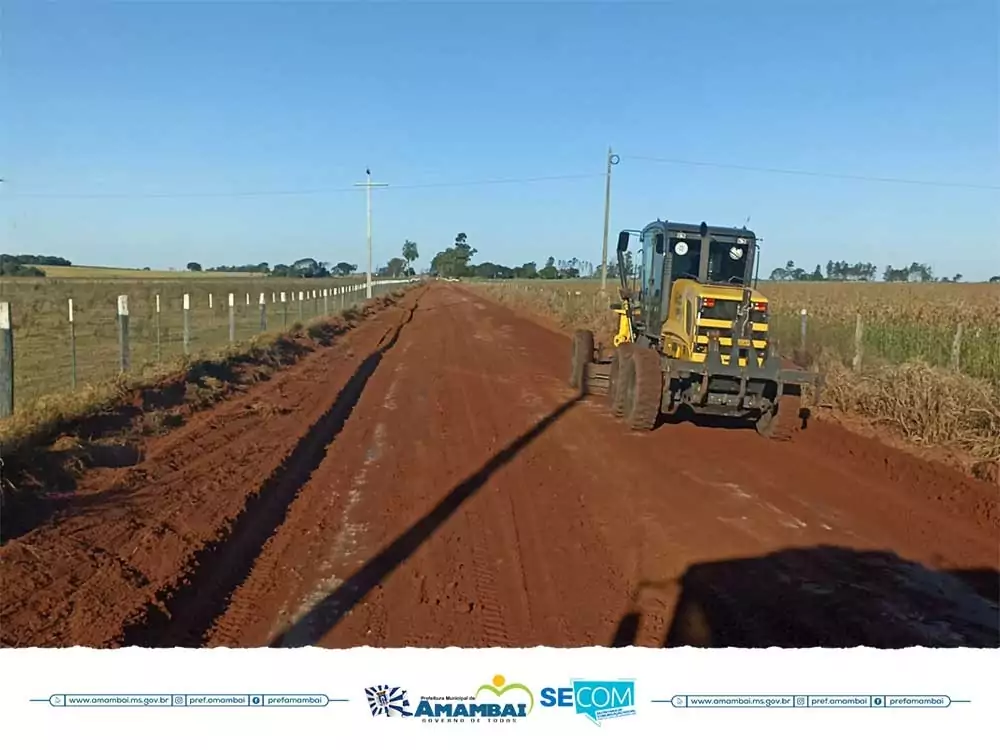 Secretaria de Infraestrutura oferece manutenção diariamente nas estradas vicinais de Amambai Secretaria de Infraestrutura oferece manutenção diariamente nas estradas vicinais de Amambai