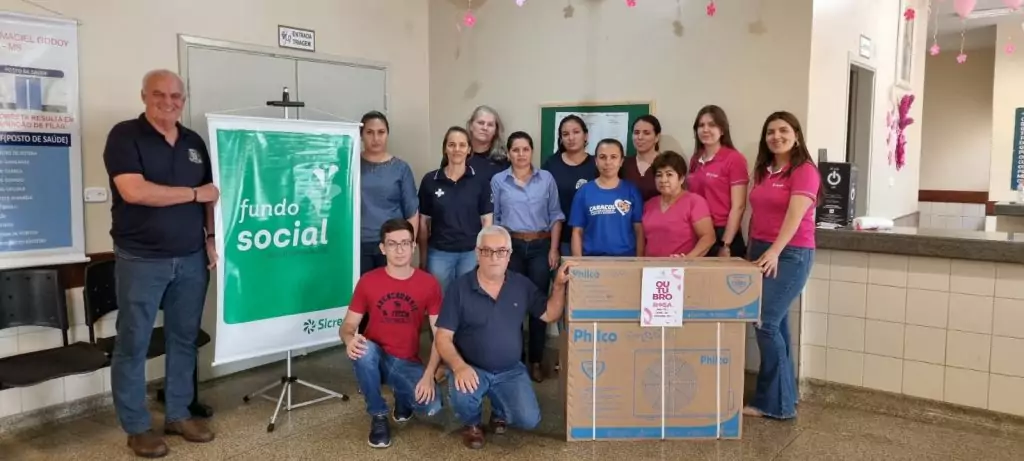 Sicredi de Caracol doa ar condicionado para Hospital Beneficente do município Sicredi de Caracol doa ar condicionado para Hospital Beneficente do município