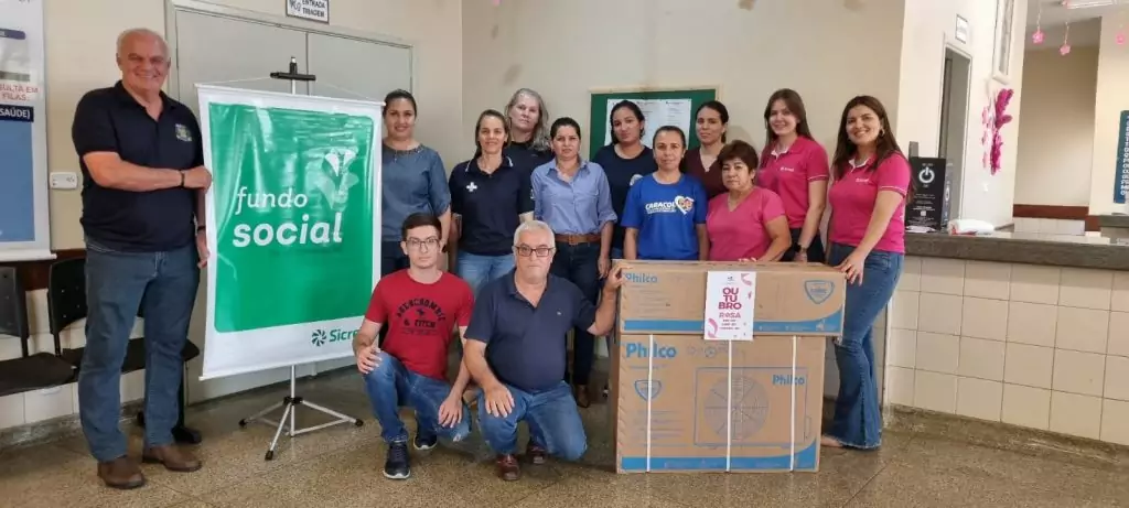 Sicredi de Caracol doa ar condicionado para Hospital Beneficente do município Sicredi de Caracol doa ar condicionado para Hospital Beneficente do município