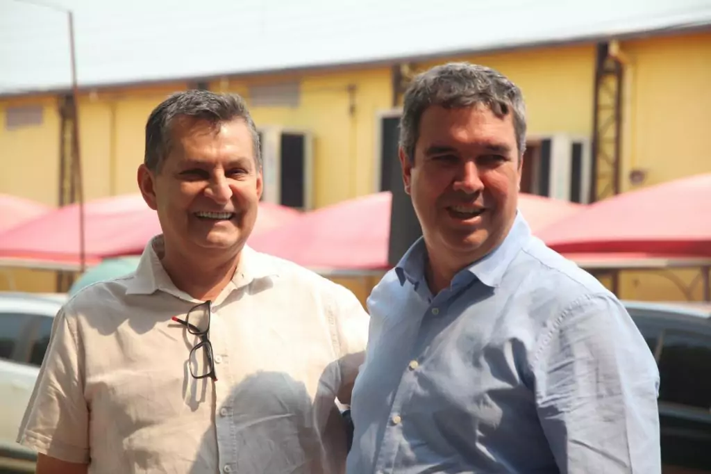 Reinaldo Piti e Aires Cafure recebem Governador Riedel em Bela Vista