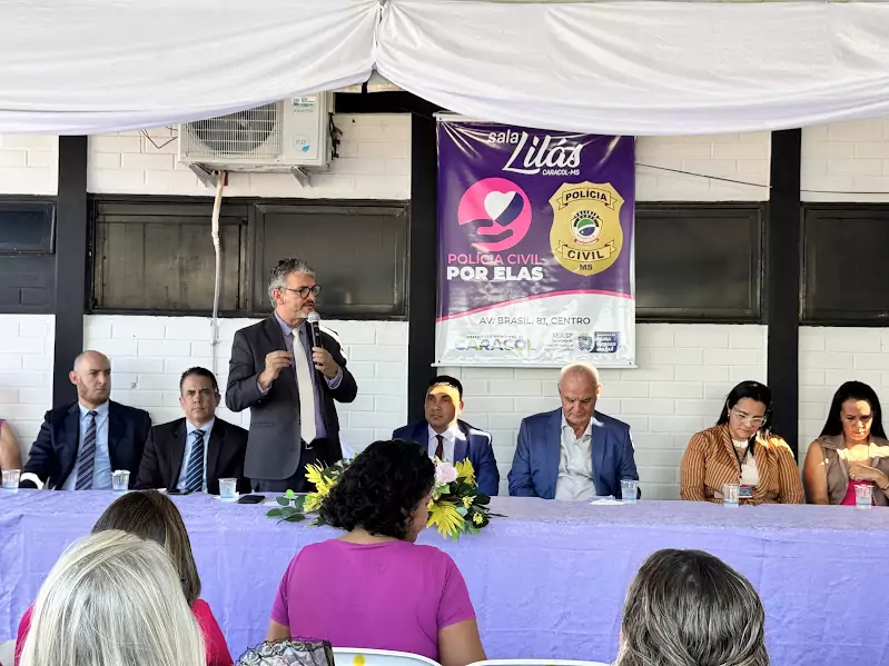 Polícia Civil de MS e Prefeitura de Caracol inauguram a 60ª Sala Lilás no Estado